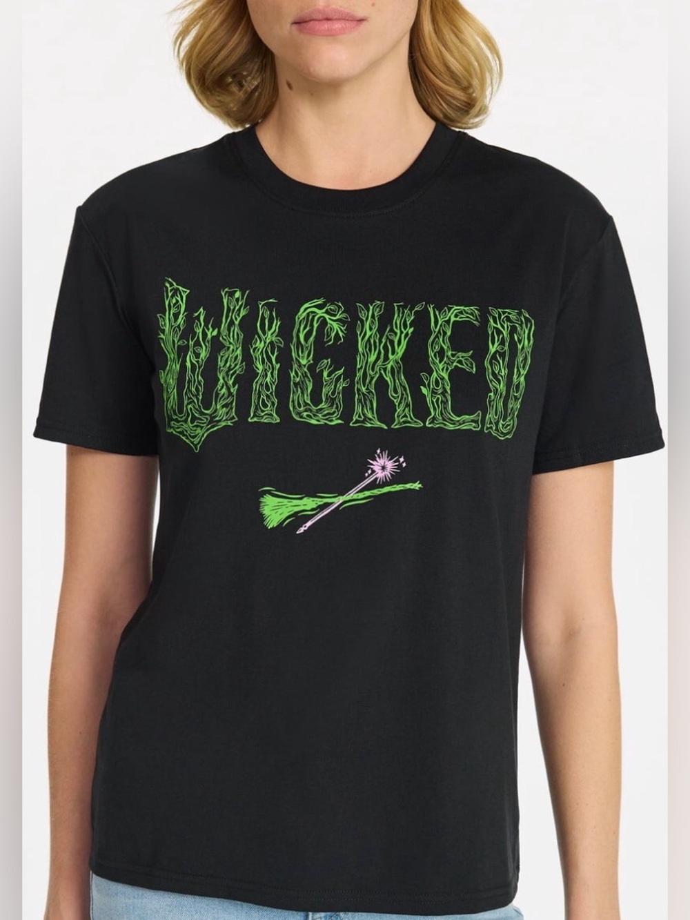 Wicked Women’s Graphic Crewneck T‑Shirt - Black/Green
